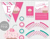 Cupcake Party Theme Basic Package - Personalized Printable Il_170x135