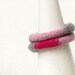 Woman pink bangles - eco-friendly bangles - fall accesories - teen pink grey - soft jewelry - CHOOSE ONE