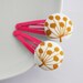 Dandelion fashion snap clips, girl hair accessories. Hair barrettes. Set of 2. Gentle wear.