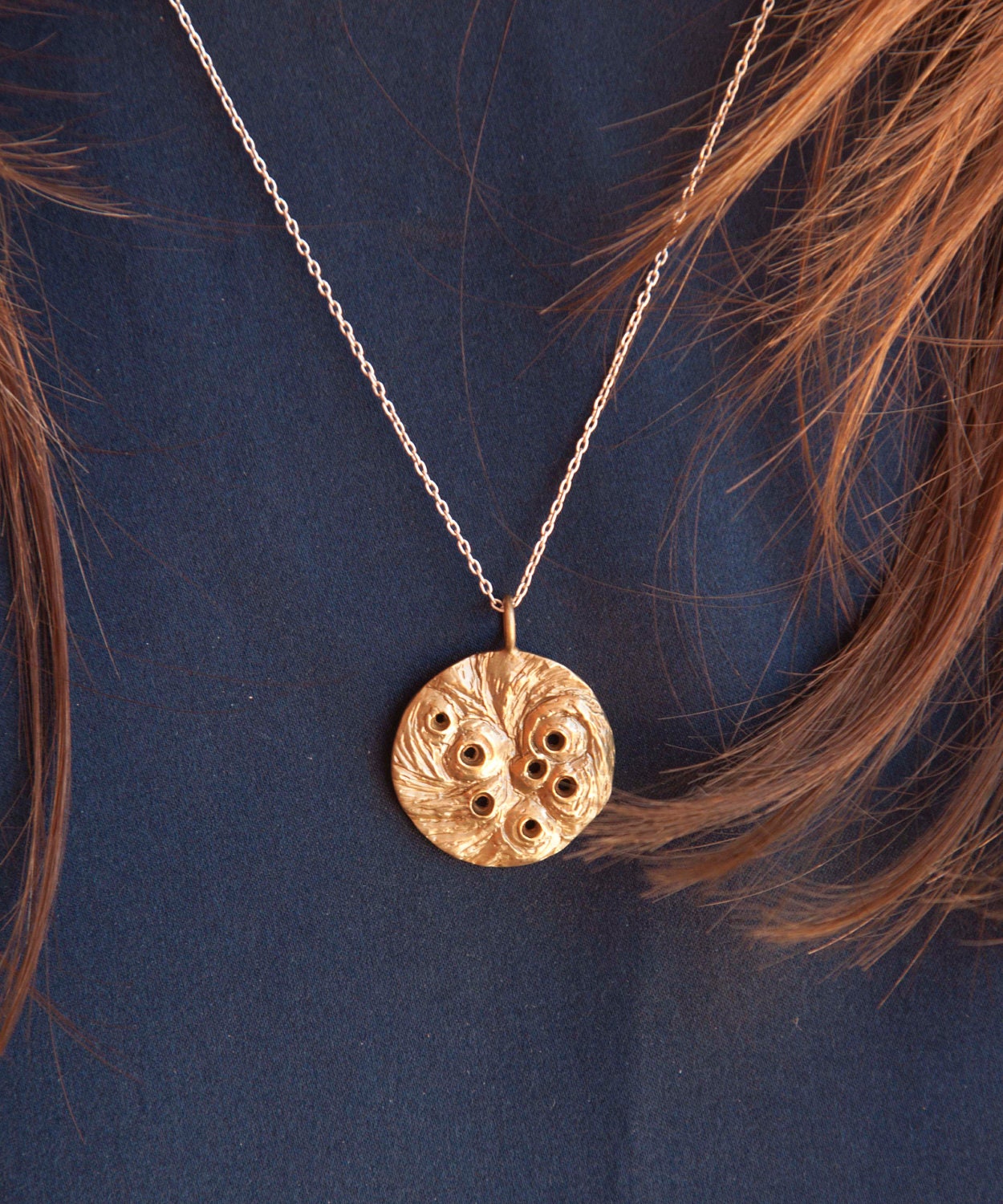 Pleiades Seven Sisters Constellation Necklace - Golden Brass
