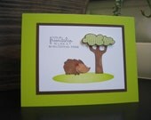Handmade Hedgehog Thank You Card