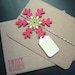 Handmade Snowflake Kraft Christmas Cards Set of 10