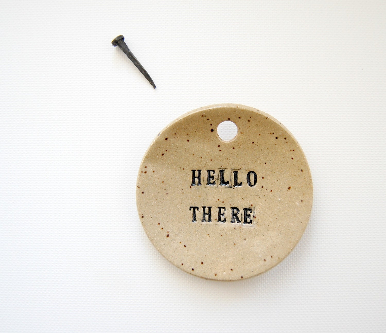 hello there Ceramic Wall Hanging - alluvial