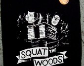 Adventure Time inspired artwork Finn and Jake SQUAT THE WOODS patch