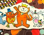 Edible Poppy Cat Cake Plaque for Sheet Cake
