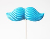5 Mustache Lollipops: Blueberry Gentlemen