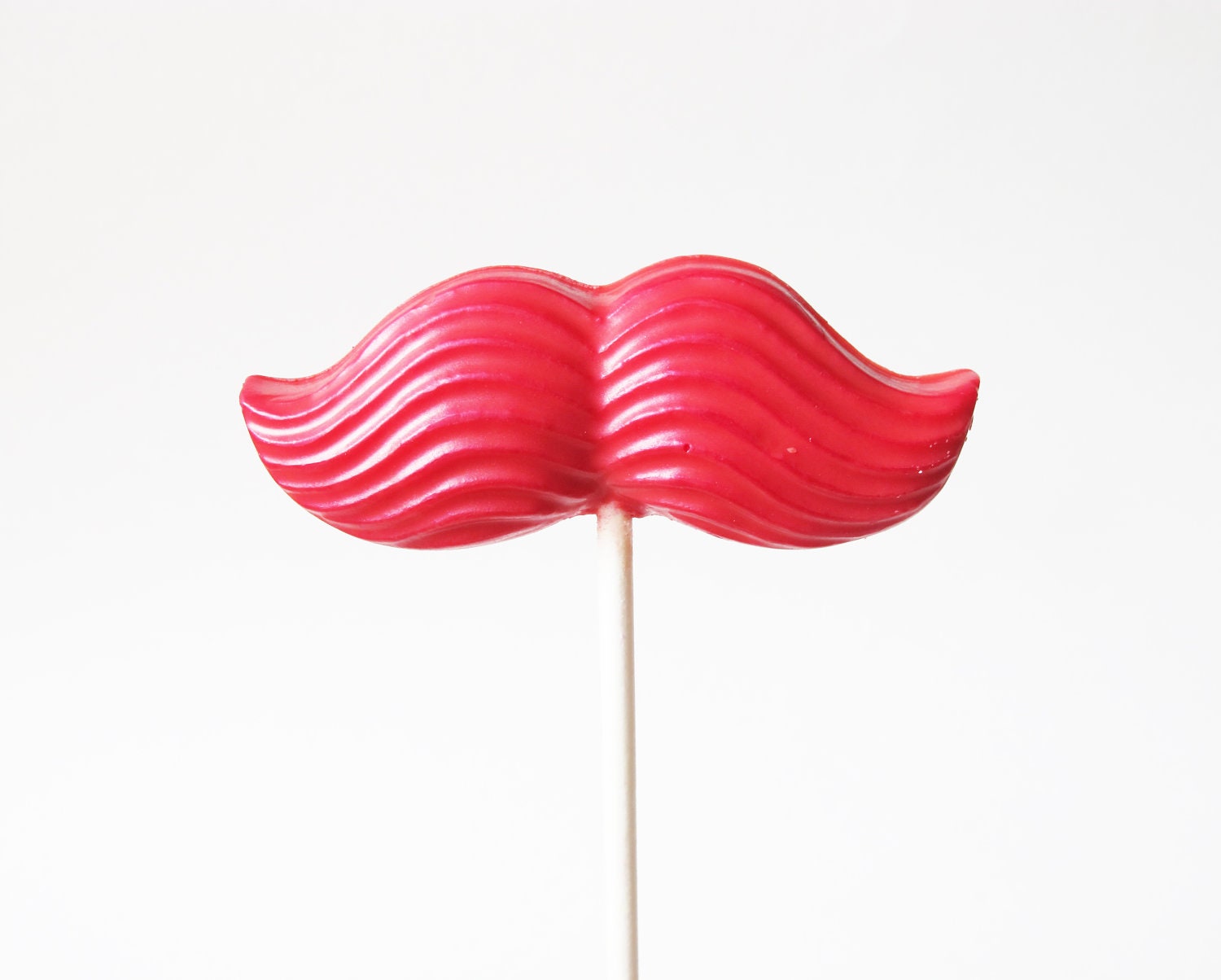 5 Mustache Lollipops: Strawberry Gentlemen