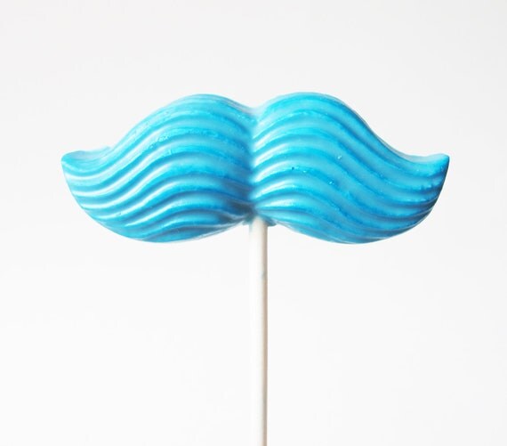 5 Mustache Lollipops: Blueberry Gentlemen Il_570xn