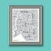 Charlotte Typography Map 8x10 Print