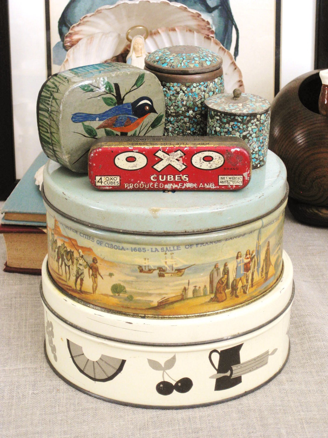 40% off Entire Shop - Vintage Collection of Boxes - Vases / Baskets / Holiday
