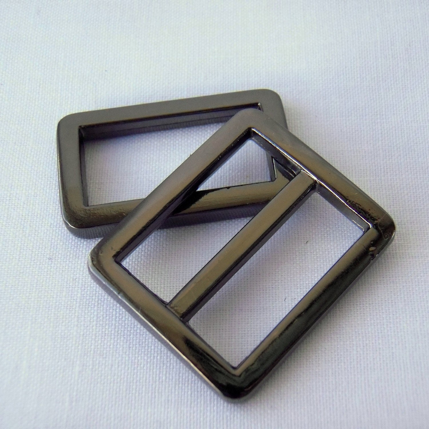 1" Gunmetal triglide slider & buckle for adjustable straps