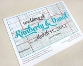 Wedding Invitation - Custom State Map - Miami