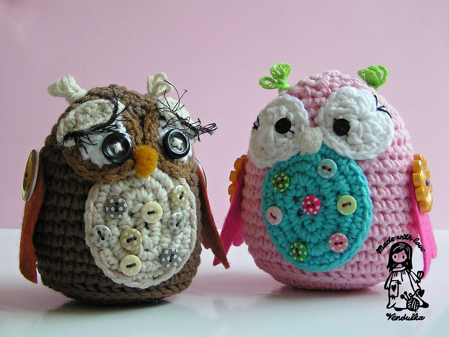 Crochet Pattern - Two Owls