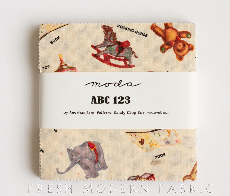 ABC 123 Charm Pack, American Jane, Moda Fabrics