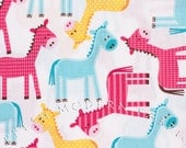 Half Yard Ponies in Spring, Urban Zoologie, Ann Kelle for Robert Kaufman, 100% Cotton Fabric