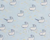 Half Yard Find the Narwhal in Breeze Blue, Out to Sea by Sarah Jane for Michael Miller Fabrics, 100% Cotton Fabric