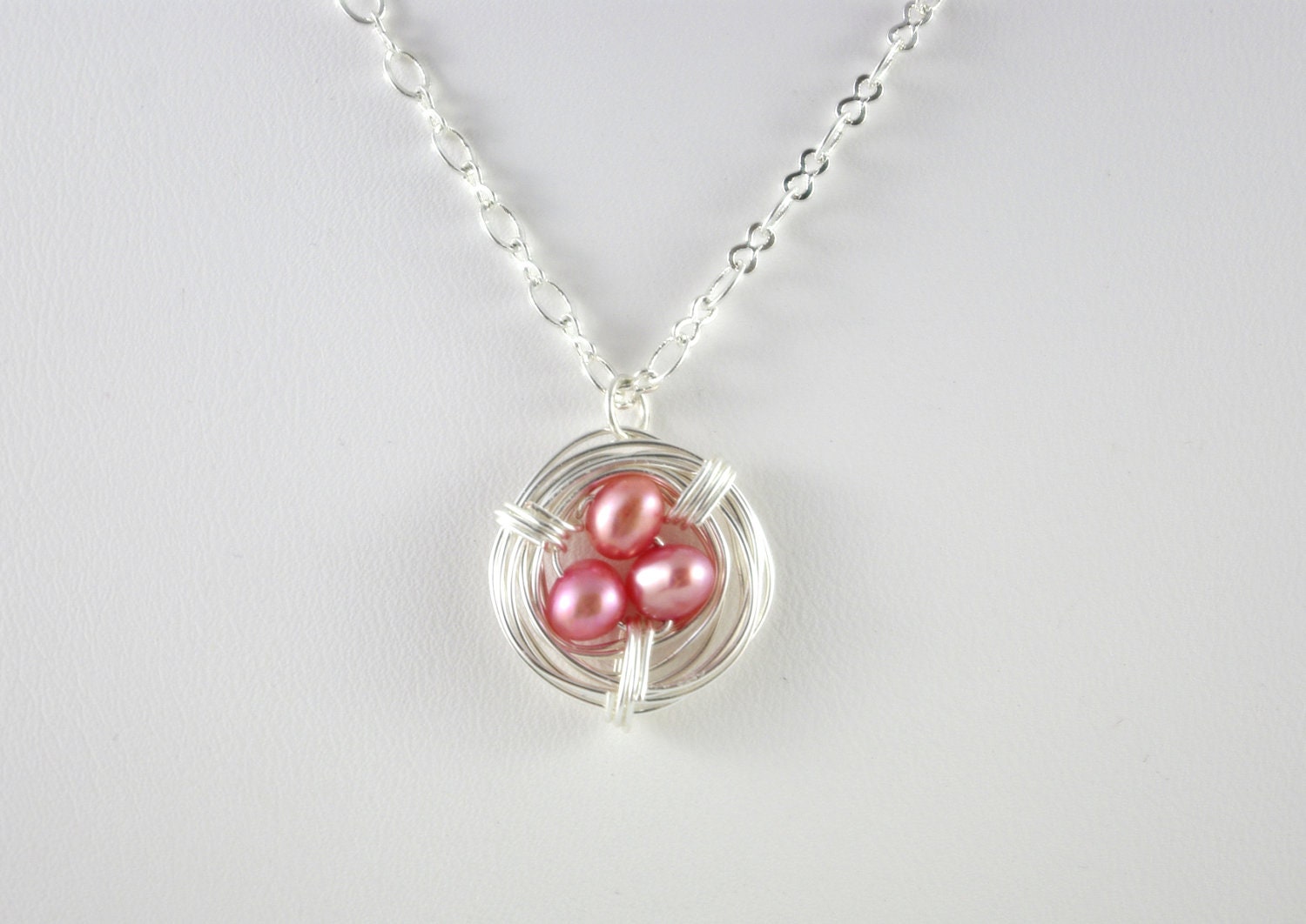 SALE - Wire Wrapped Birds Nest Necklace by Michelle