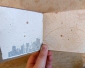 Journal Memory Book Possiblities Handmade Stamped Distressed Seam Binding Ribbon Courage Imagine Graduation-SALE