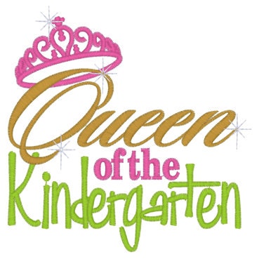 Queen of the Kindergarten Tee Sizes 2 4 6 8 10