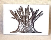 Magnet - Black and White "Tree" - from original drawing by Susie Carranza