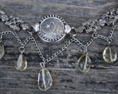 Delicate Citrine - Upcycled OOAK Vintage Watch Pendant