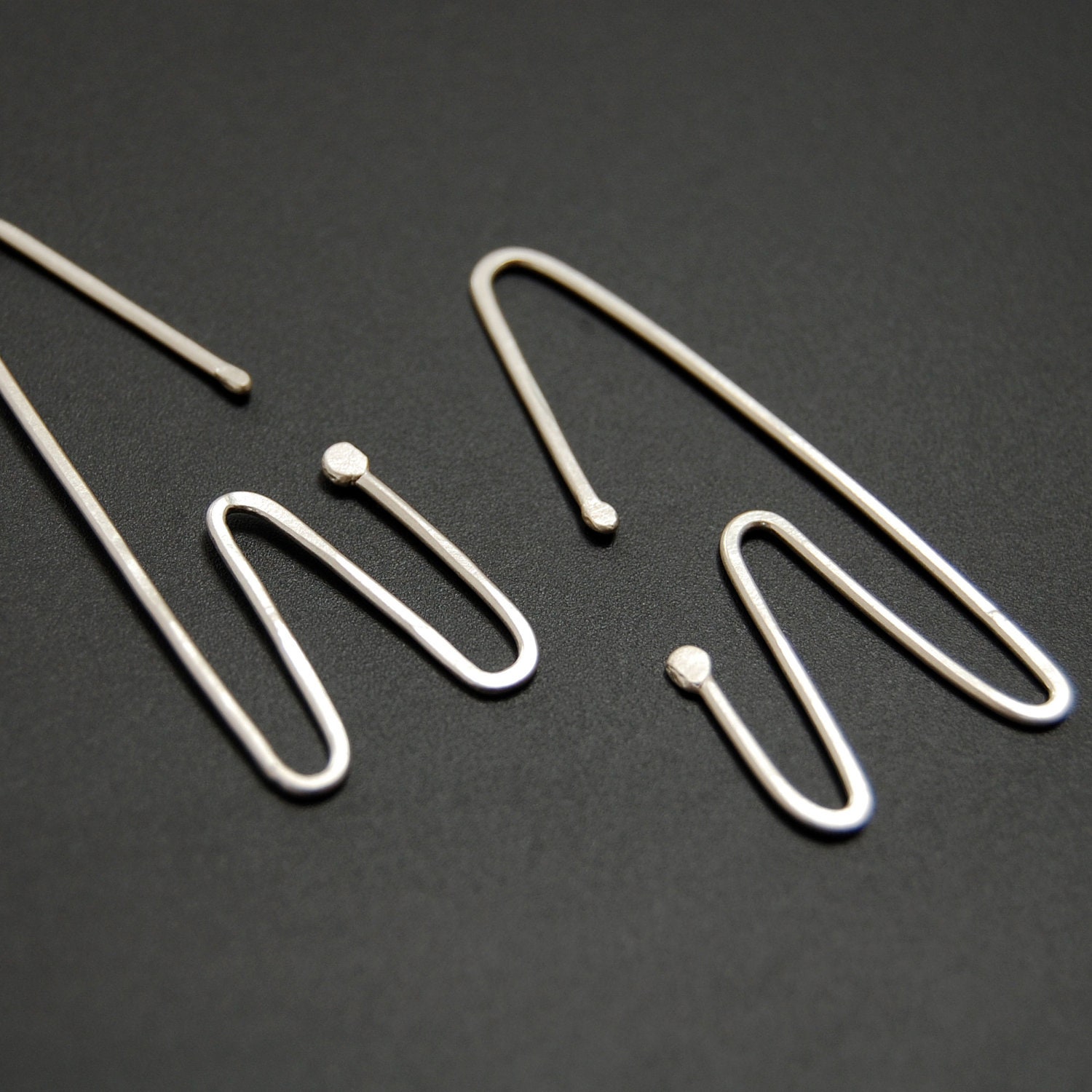 Nazca lines dangle earrings, sterling silver