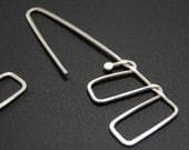 Nazca lines dangle earrings, sterling silver