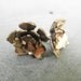 Cut Out Flower Earrings Brass with Sterling Silver Posts