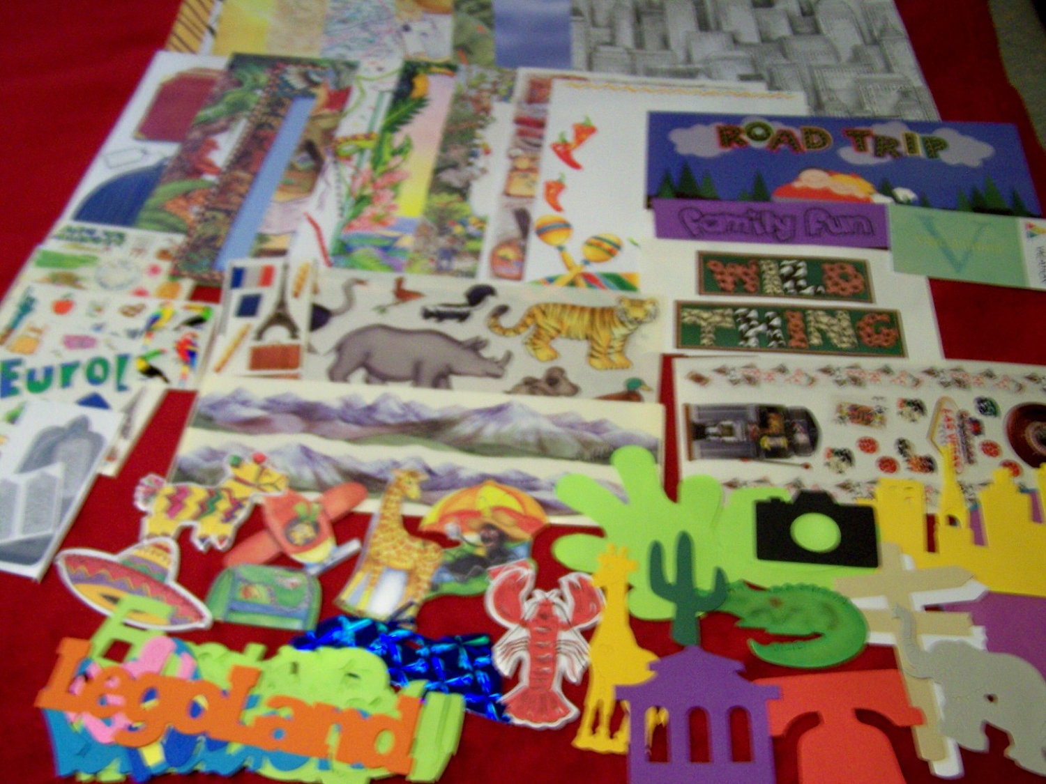 Scrapbook, Travel Scrapbooking Kit, Vacation Page Kit, Large Scrapbook Kit, Scrapbook Supplies, Page Kits, Scrapbook Supplies, Page Kits, Em