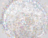 Crystal White Holographic Glitter 0.062 Hex - 1 Fl. Ounce for Glitter Nail Art, Glitter Nail Polish & Glitter Crafts