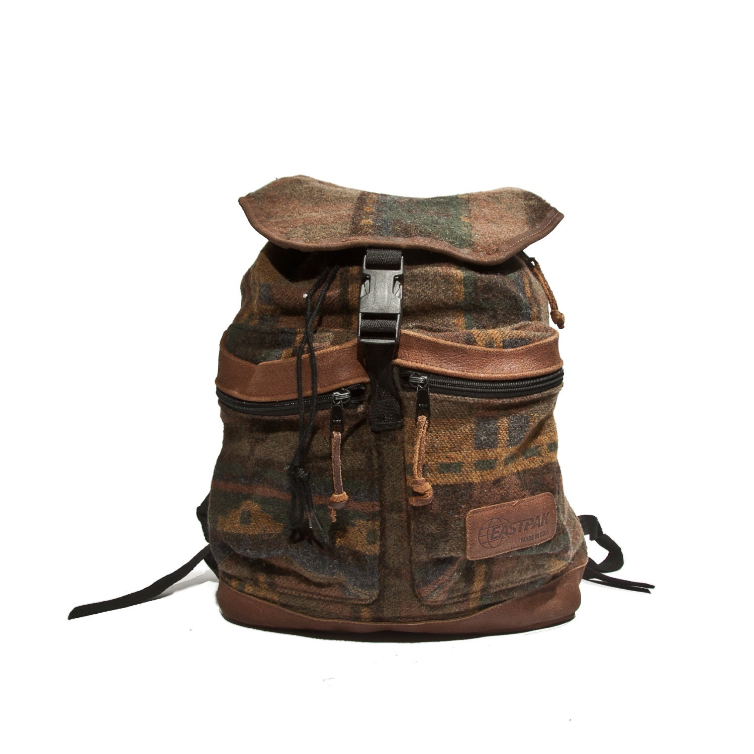 80's Vintage EASTPAK backpack Southwestern Blanket Print Drawstring Top
