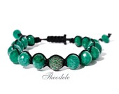 Pave Emerald beaded Bracelet by Theodele.
