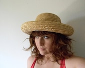 90s vintage cowgirl country straw hat