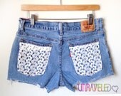 Lace Pocket Denim Shorts (MEDIUM) // 2019