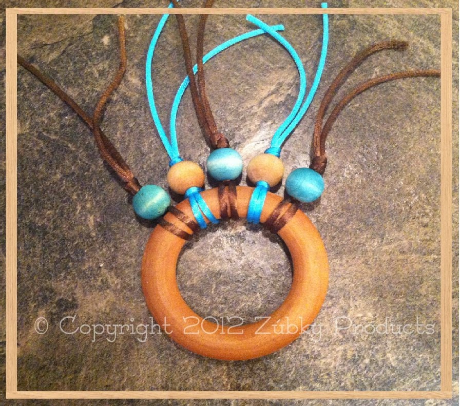 Natural Organic Wooden Teether Teething Ring Tickle Toy for Your Natural Baby