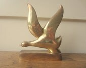 HEAVY Brass duck.  Doorstop.  Bookend.  Hunting decor.