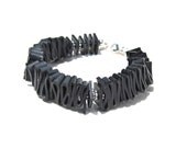 Upcycled Recycled / Inner Tube / Bracelet / Jewelry / Eco Friendly / Black Rubber / Ribbon Candy