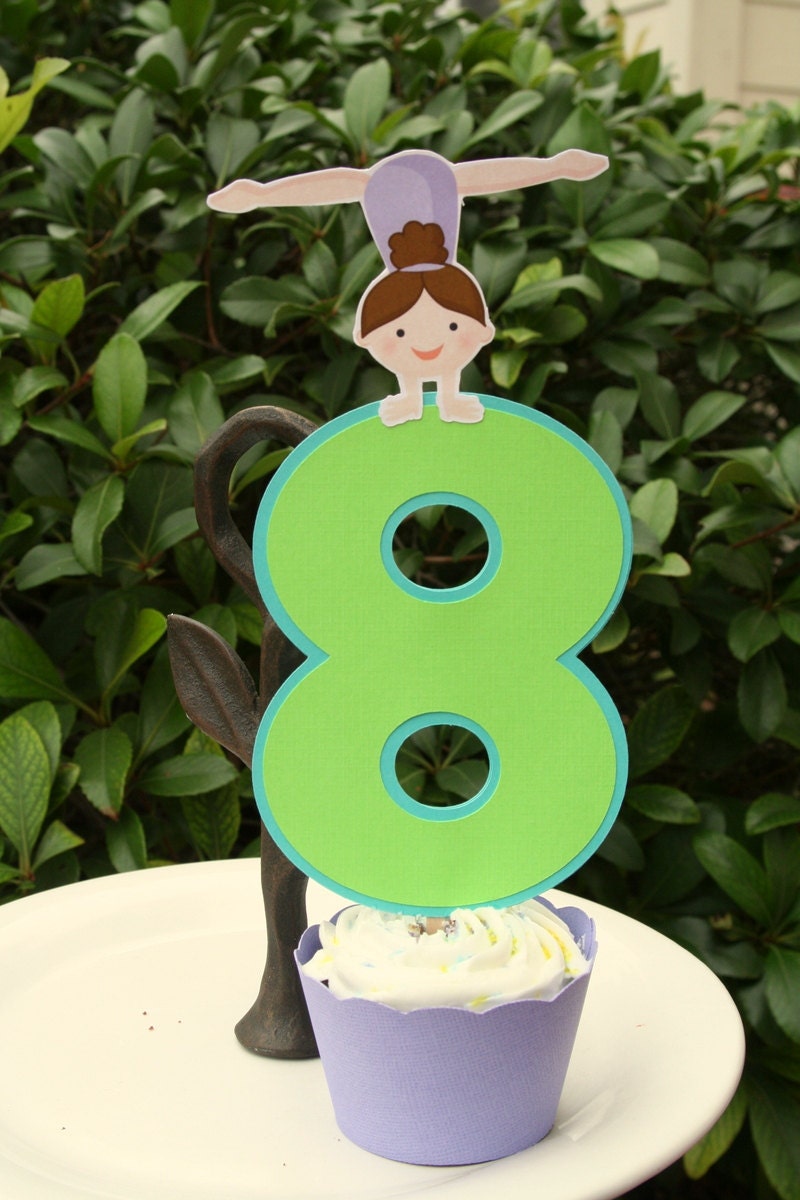 Gymnastics Party Cake Topper