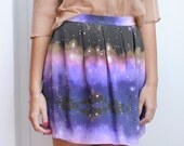 Take me back to the stars galaxy silk skirt milky way nebula space print