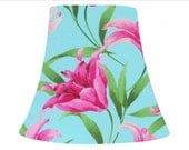 Hawaiian Lilly SLIP COVER for your existing lampshade - STRETCH to fit perfectly