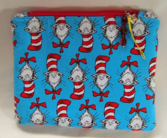 Cat In The Hat Zipper Pouch Case