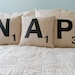 Scrabble Pillows - NAP -Pillow Cases and Inserts
