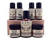 Man Gift Set Beard Sampler Wild Man Conditioner Cream Styling Wax Wash