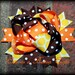 Funky Fall orange yellow and brown loopy mix and match  Boutique Hairbow, Thanksgiving hair bow