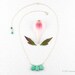 Gold turquoise gemstone necklace ' Miss Minty'