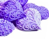 Purple Victorian Hearts Decorative Soap Gift Set
