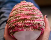 Pink and Brown Beanie