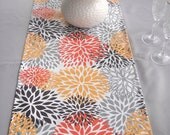 Blooms Autumn Table Runner 13x72", Wedding Table Topper, Thanksgiving Table Cover