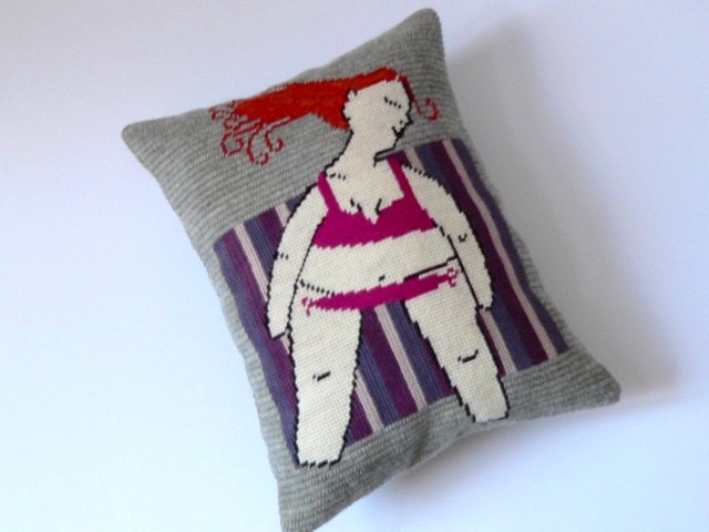 On the Blanket / needlepoint, handmade