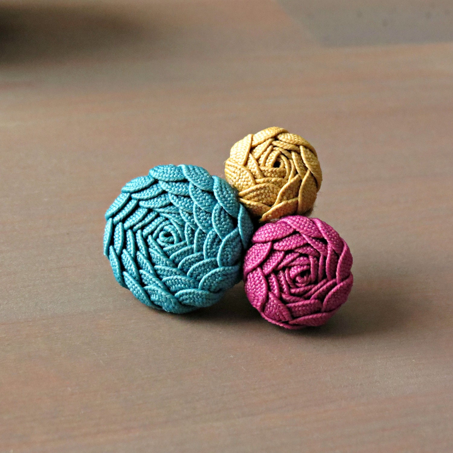 Dark Teal Berry and Mustard Brooch Pin . Gifts for Her  . ponyupdesigns